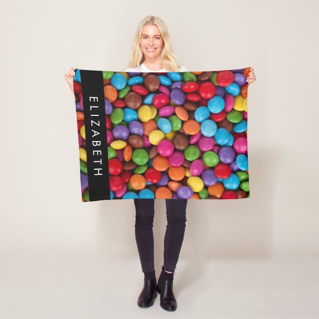 Manta Polar Velas coloridas, Botones de golosinas, Dulces, Tu  (In situ)