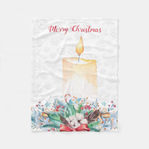 Manta Polar Velas De Color Agua Y Decoración De Navidades