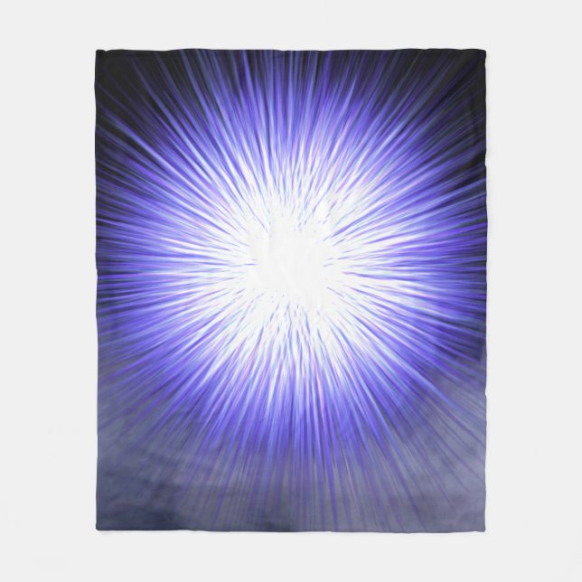 Manta Polar velloso negro con ráfaga de morado (Anverso)