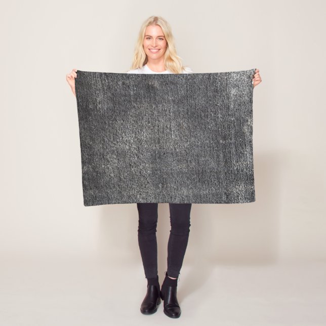 Manta Polar Velos grises alfombra antracita alfombra vintage (In situ)