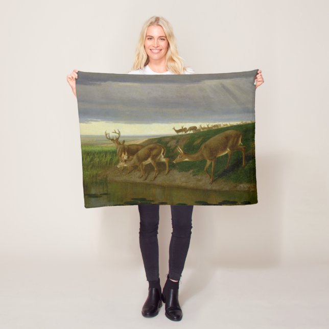 Manta Polar Venado en la pradera (por William Holbrook Beard) (In situ)