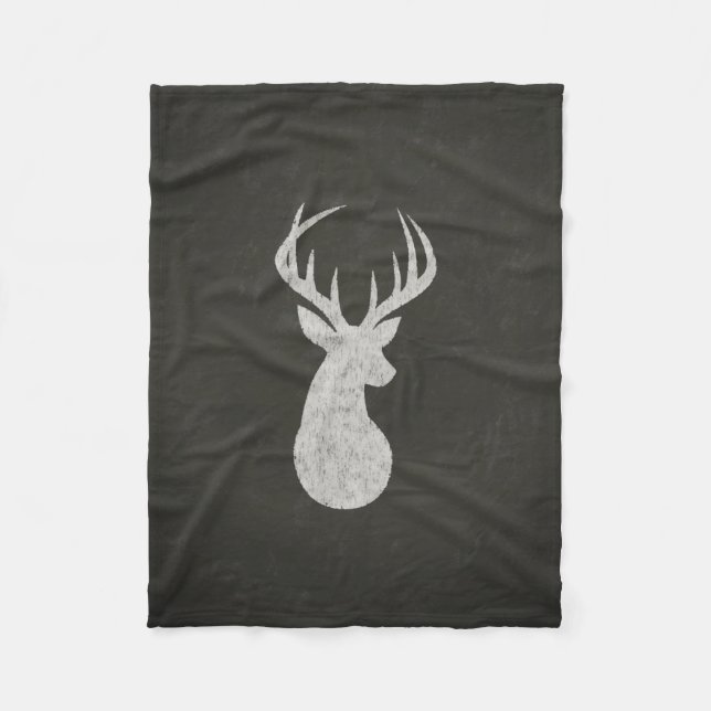 Manta Polar Vendedor Con Antlers Chaling Drawing (Anverso)