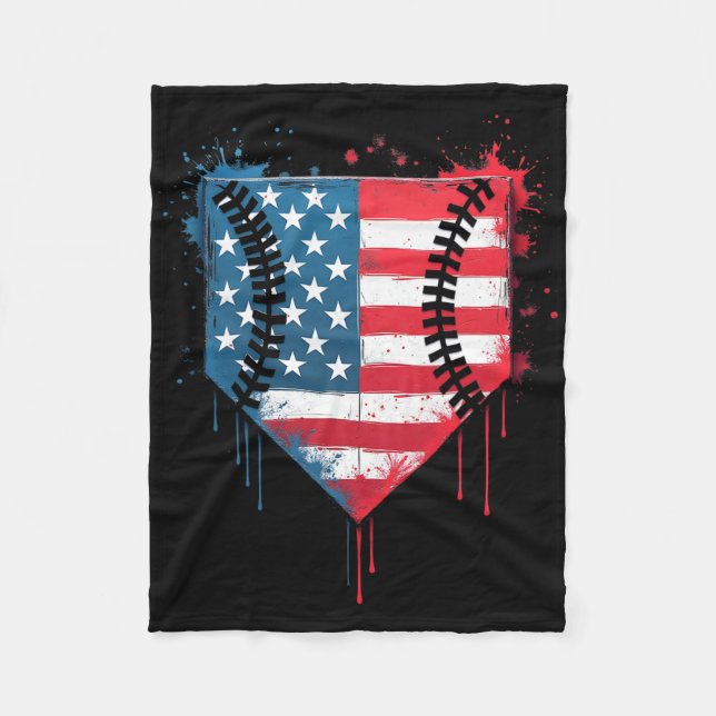 Manta Polar Vender Drip Niños Hijos Helado Patriótico Estadoun (Anverso)