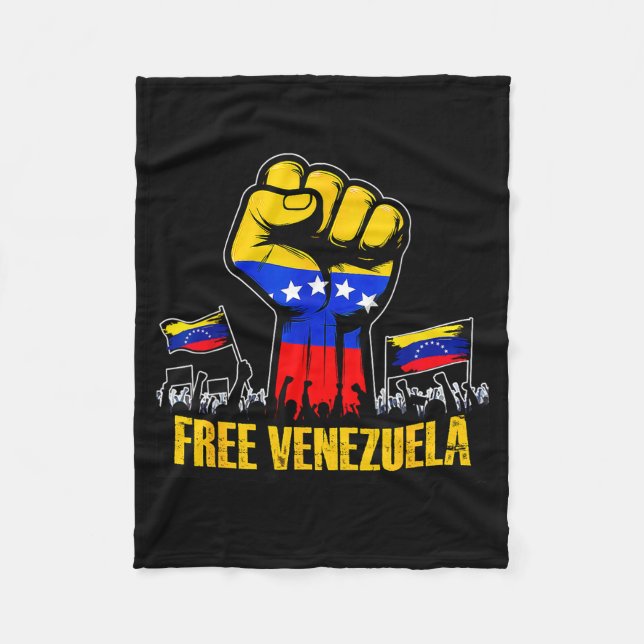 Manta Polar Venezuela Flag Venezuela Libre 2026  (Anverso)