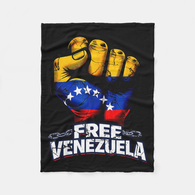 Manta Polar Venezuela Flag Venezuela Libre 2026  (Anverso)