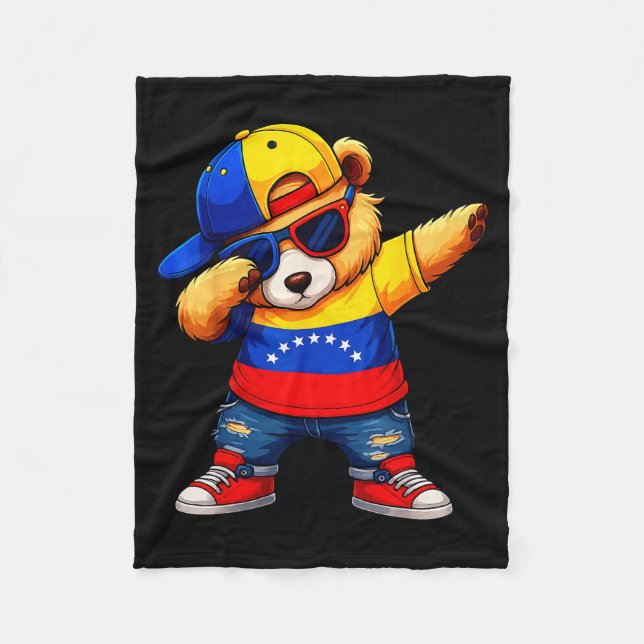 Manta Polar Venezuela Hispanic Heritage Venezuelan Bear Dabbin (Anverso)