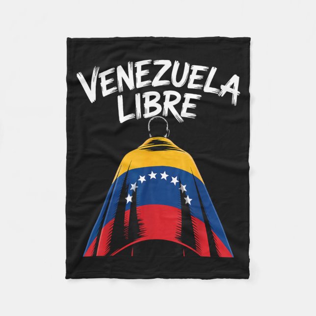 Manta Polar Venezuela Libre 2026 Venezuela Flag  (Anverso)