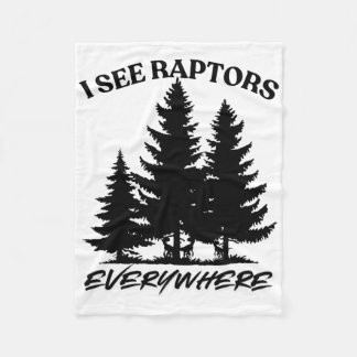 Manta Polar Veo Raptors en todas partes Camiseta de jugador de