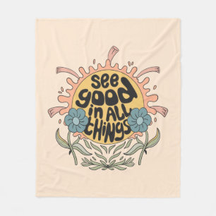 Manta Polar Ver Bien en todas las cosas Gráfico hippie