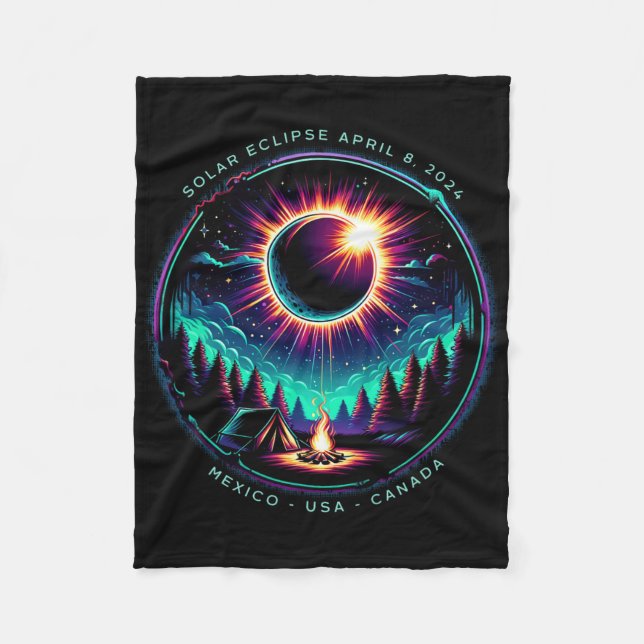 Manta Polar Ver la totalidad Astronomía Camping Eclipse Solar  (Anverso)