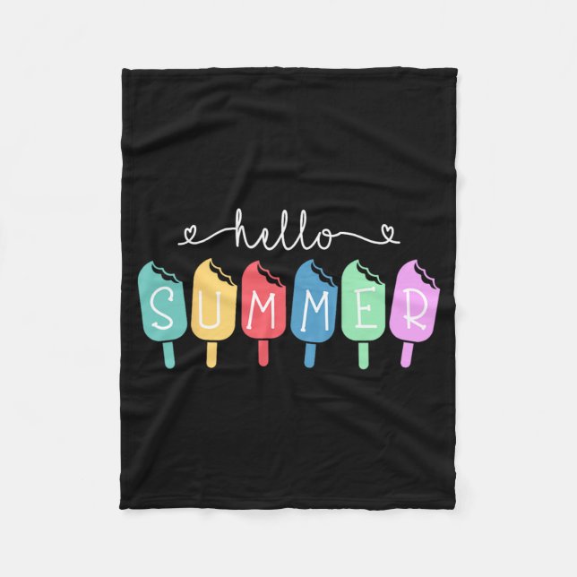 Manta Polar Verano feliz estudiante de último día de escuela (Anverso)