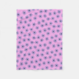 Manta Polar Verano Morado Tropical Floral Botánico