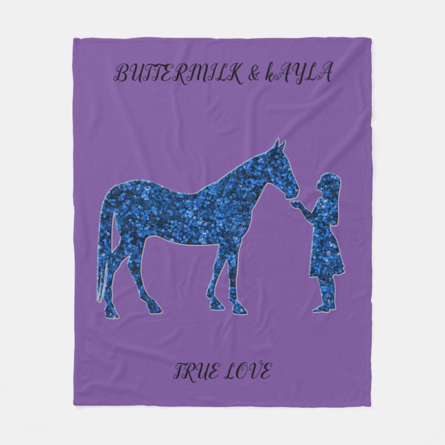 MANTA POLAR "VERDADERO AMOR" CABALLO CON NOMBRE PERSONALIZADO. (Anverso)