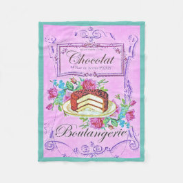 Manta Polar Verde azulada morado de la pastelería de chocolate