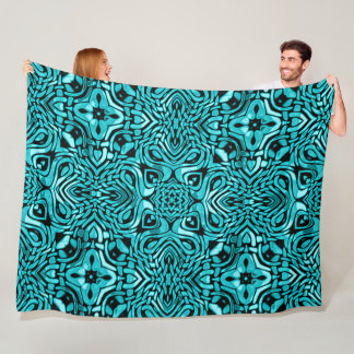 Manta Polar Verde azulado de moda Turquesa Hip Azul Bohemian B