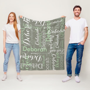 Manta Polar Verde calmante con subtonos grises personalizado