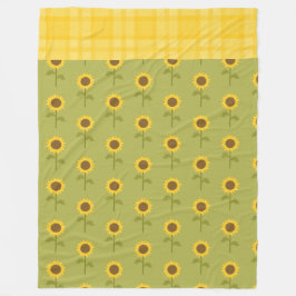 MANTA POLAR VERDE CON FLORES DE CAÍDA DE BONITO