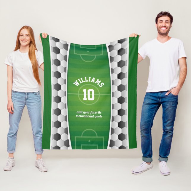 Manta Polar Verde del deporte de la bola del campo de fútbol (In situ)