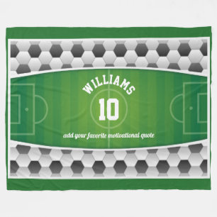 Manta Polar Verde del deporte de la bola del campo de fútbol