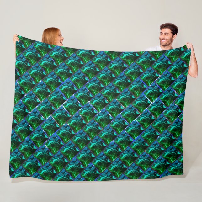 Manta Polar Verde esmeralda e curvas, solloza niquelada? (In situ)