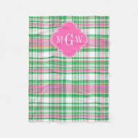 Verde Esmeralda Rosa Caliente Blanco Madras Monogr