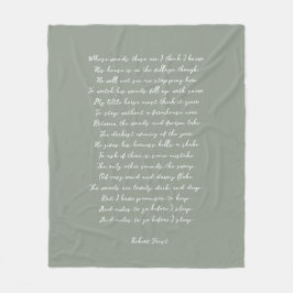 Manta Polar Verde Salvia Poema Personalizado Canción Letra Cit