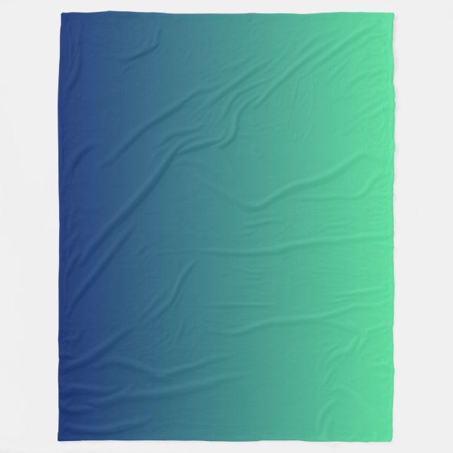 Manta Polar Verde y azul oscuro (Anverso)