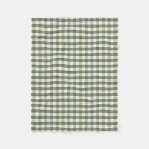 Manta Polar Verde y gris tejados gráficos