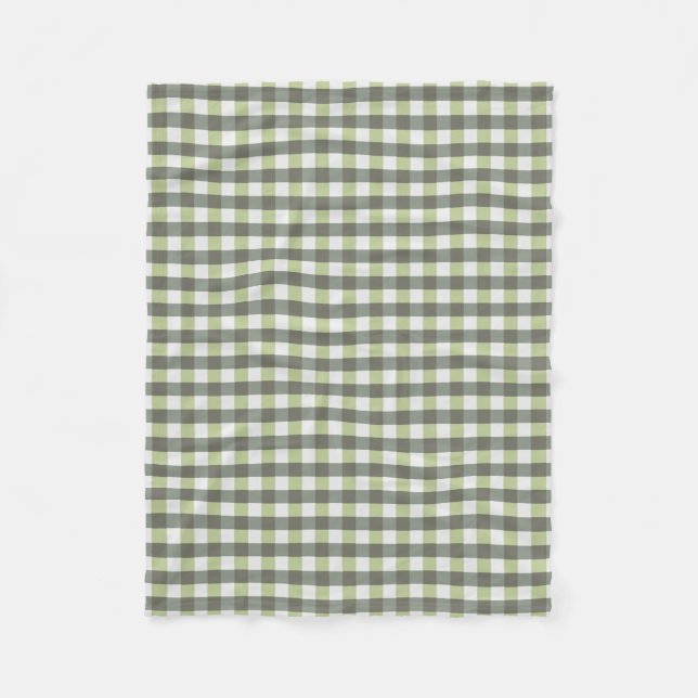 Manta Polar Verde y gris tejados gráficos (Anverso)