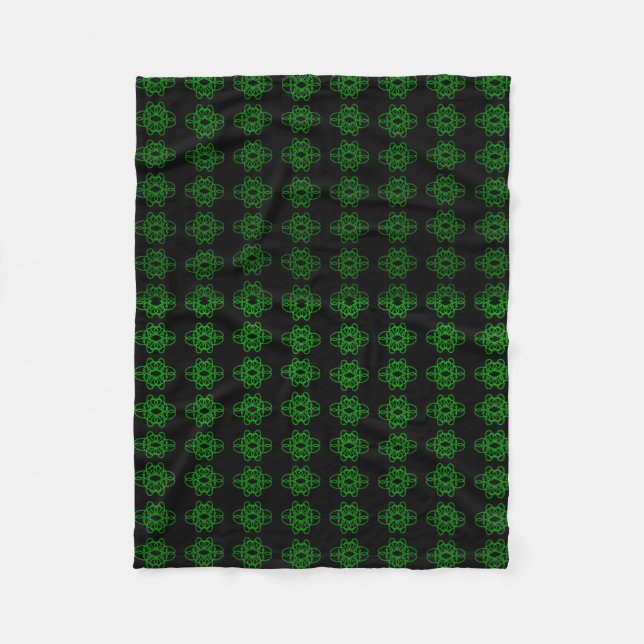 Manta Polar Verde Y Negro (Anverso)