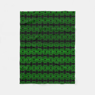 Manta Polar Verde y negro