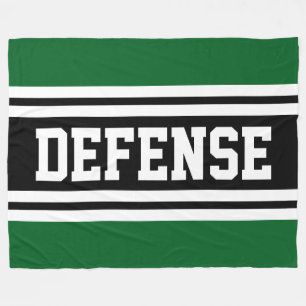 Manta Polar Verdes Atléticos DEFENSA Negro Blanco Rayas de Car