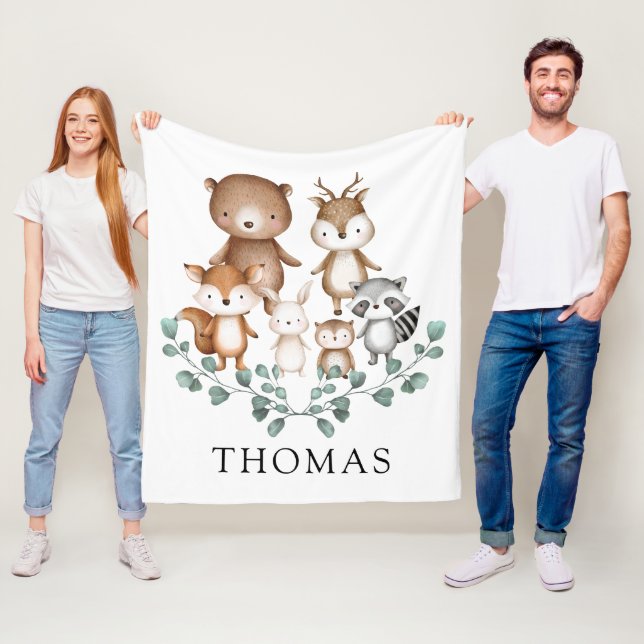 Manta Polar Verdor Bosque Eucalyptus Bebés Nursera de Animales (In situ)