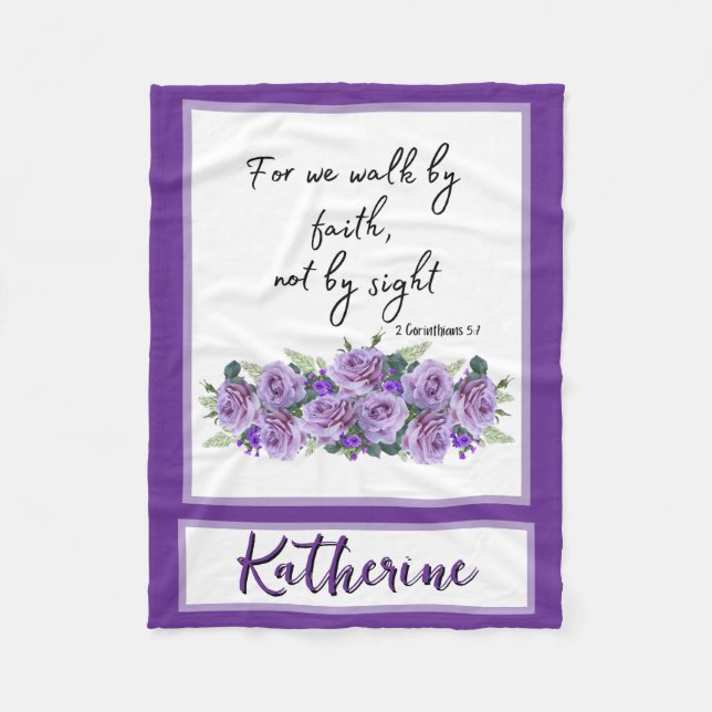 Manta Polar Verso de la Biblia Cristiana Inspiradora Personali (Anverso)