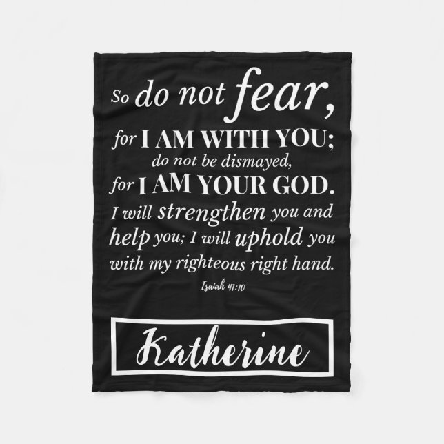 Manta Polar Verso de la Biblia Cristiana Inspiradora Personali (Anverso)