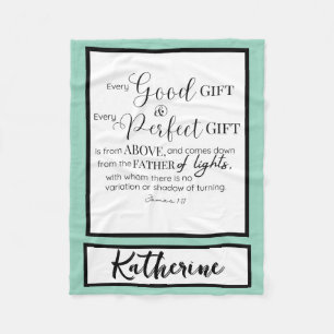 Manta Polar Verso de la Biblia Cristiana Inspiradora Personali