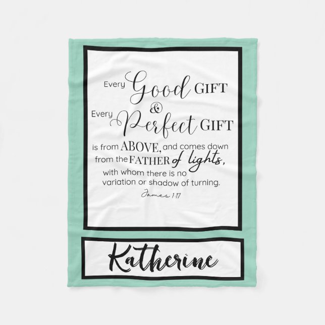 Manta Polar Verso de la Biblia Cristiana Inspiradora Personali (Anverso)