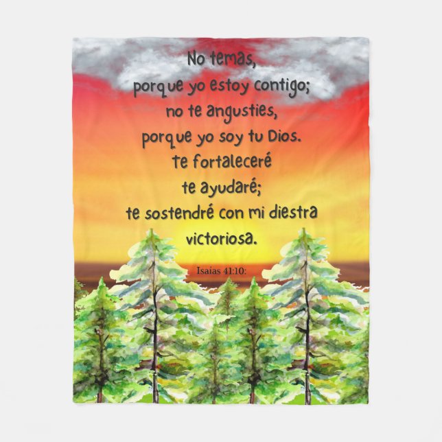 Manta Polar Versos Motivacionales Biblicos en Español (Anverso)