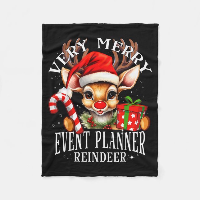 Manta Polar Very Merry Event Planner Reindeer Matching Christm (Anverso)