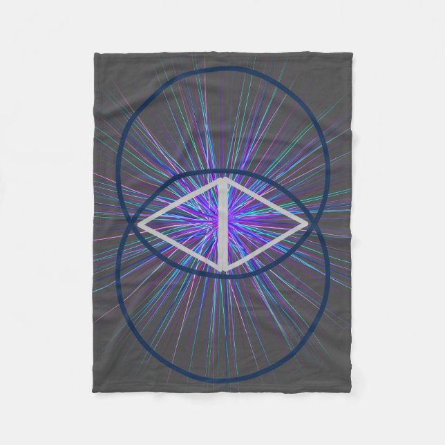 Manta Polar Vesica Pisces with Starburst Fleece Blanket (Anverso)