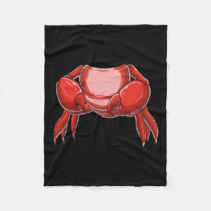 Manta Polar Vestido de cangrejo sin cabeza Divertido pescador 