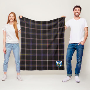 Manta Polar Vestido de la marina escocesa Blue Tartan Plaid