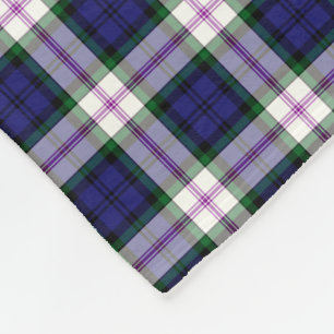 Manta Polar Vestido Royal Blue and White Plaid Tartán