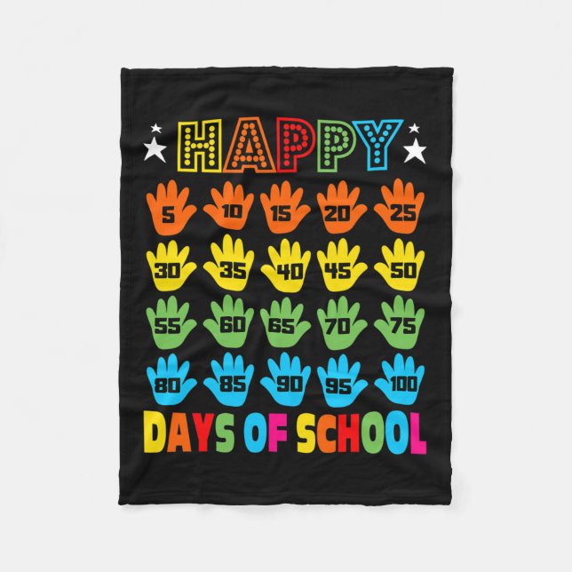 Manta Polar Vestuario Escolar Para Niños Chicas Niños 100 Días (Anverso)