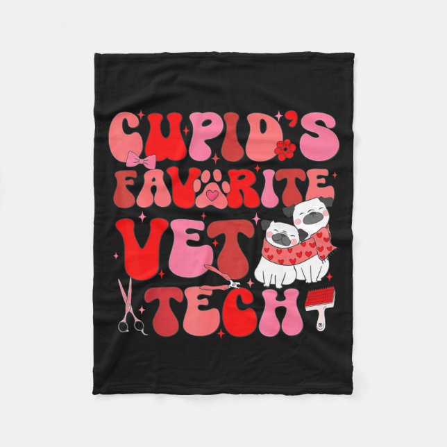 Manta Polar Vet Tech Valentines Day Veterinary Vet Student Vet (Anverso)