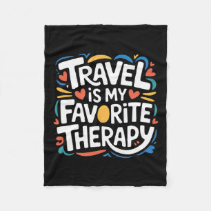 Manta Polar Viajar es mi terapia favorita Escape Viajero Vacac