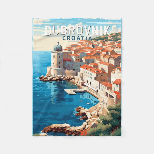 Manta Polar Viaje de arte de Dubrovnik Croacia (Anverso)