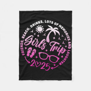 Manta Polar Viaje de chicas 2025 Amigas Playa Bebidas Muchos R