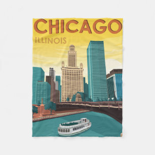 Manta Polar Viaje de vintage de la línea aérea del río Chicago