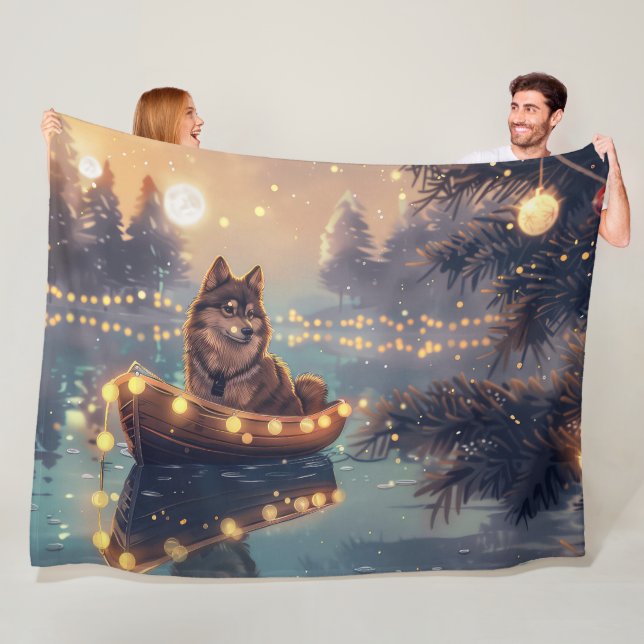 Manta Polar Viaje festivo de Navidades de Lapphund finlandeses (In situ)